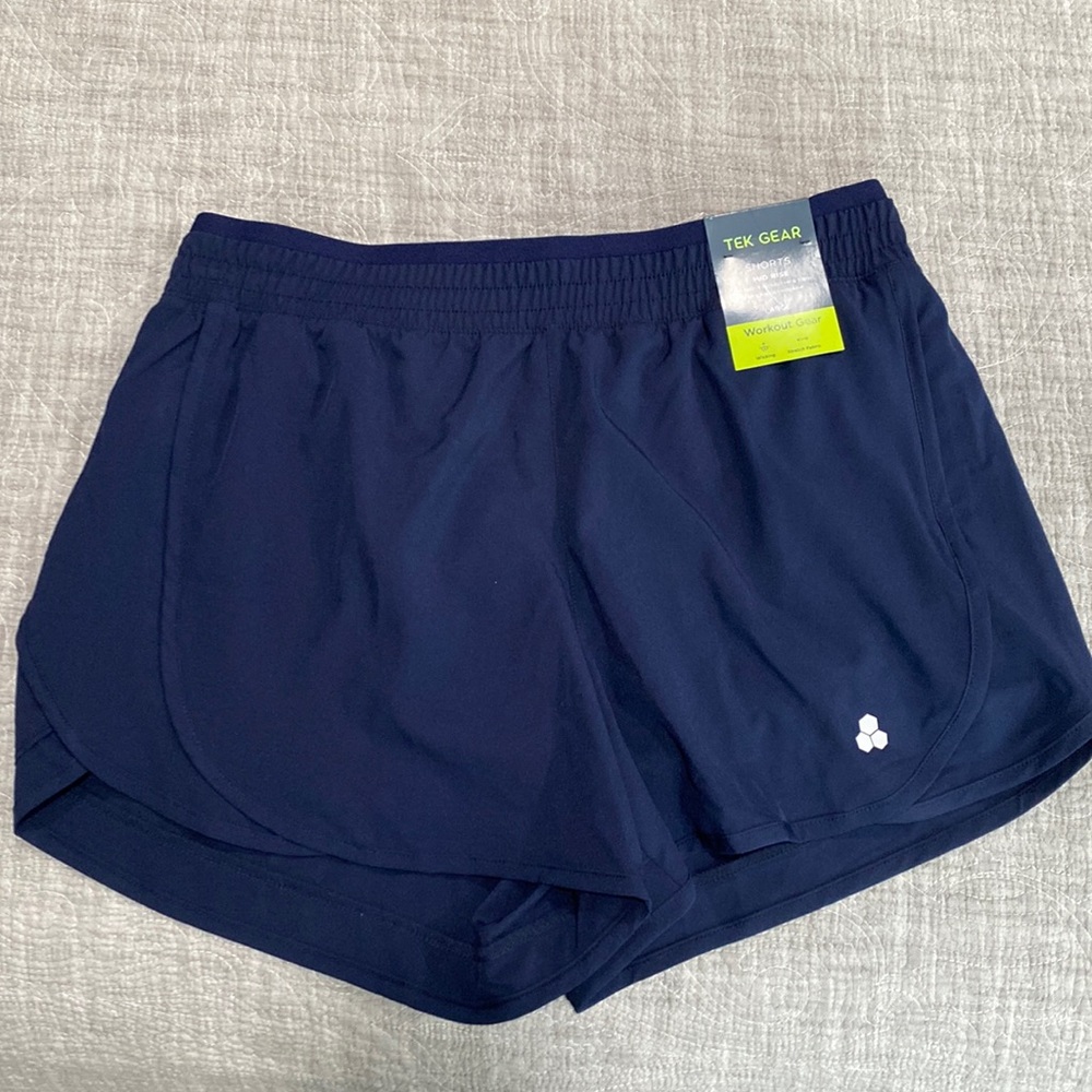 NWT Large Navy Tek Gear Athletic Shorts